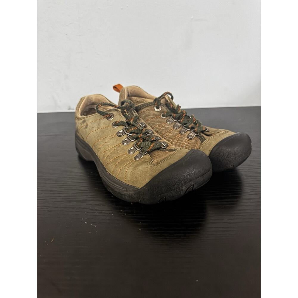 Keen Womens Presidio Sneaker Size 7.5 Brown Leather Lace-Up Hiking Outdoor shoe